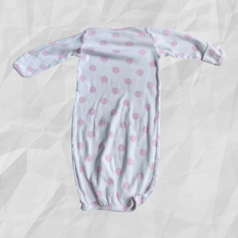 M3) Child of Mine by Carter’s Pink Polka Dot Gown – Size 0-3 Months